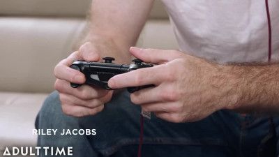 Gamer Stepson seduced on the couch by horny MILF Stepmom