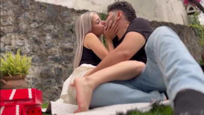 Gorgeous blonde moans in passionate outdoor rounds on grass