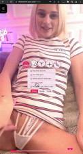 Interactive porn video with cute blonde