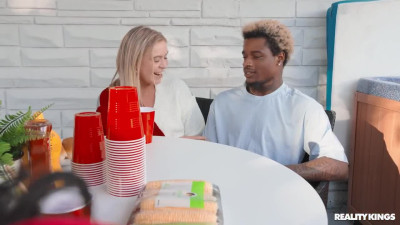Corny fuck scene showing a kinky babe who wants thicc black dongs
