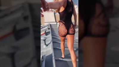 Somewhat public passion session with a model-like super-hottie