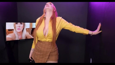 A black dick sticking out from behind the wall was treated by a MILF.