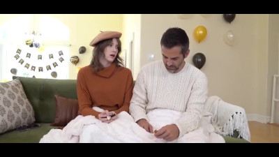Beret babe beautifully licked by her own stepfather in a taboo vid