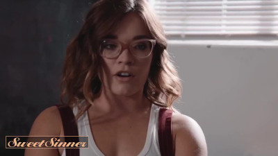Hot Schoolgirl Katie Kust helps her professor in physical sense