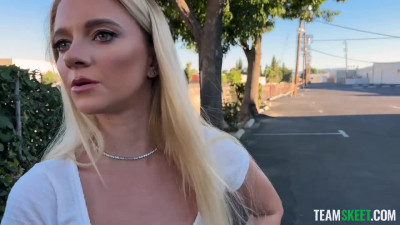 Lusty blonde Riley Star was able to seduce a priest in the car
