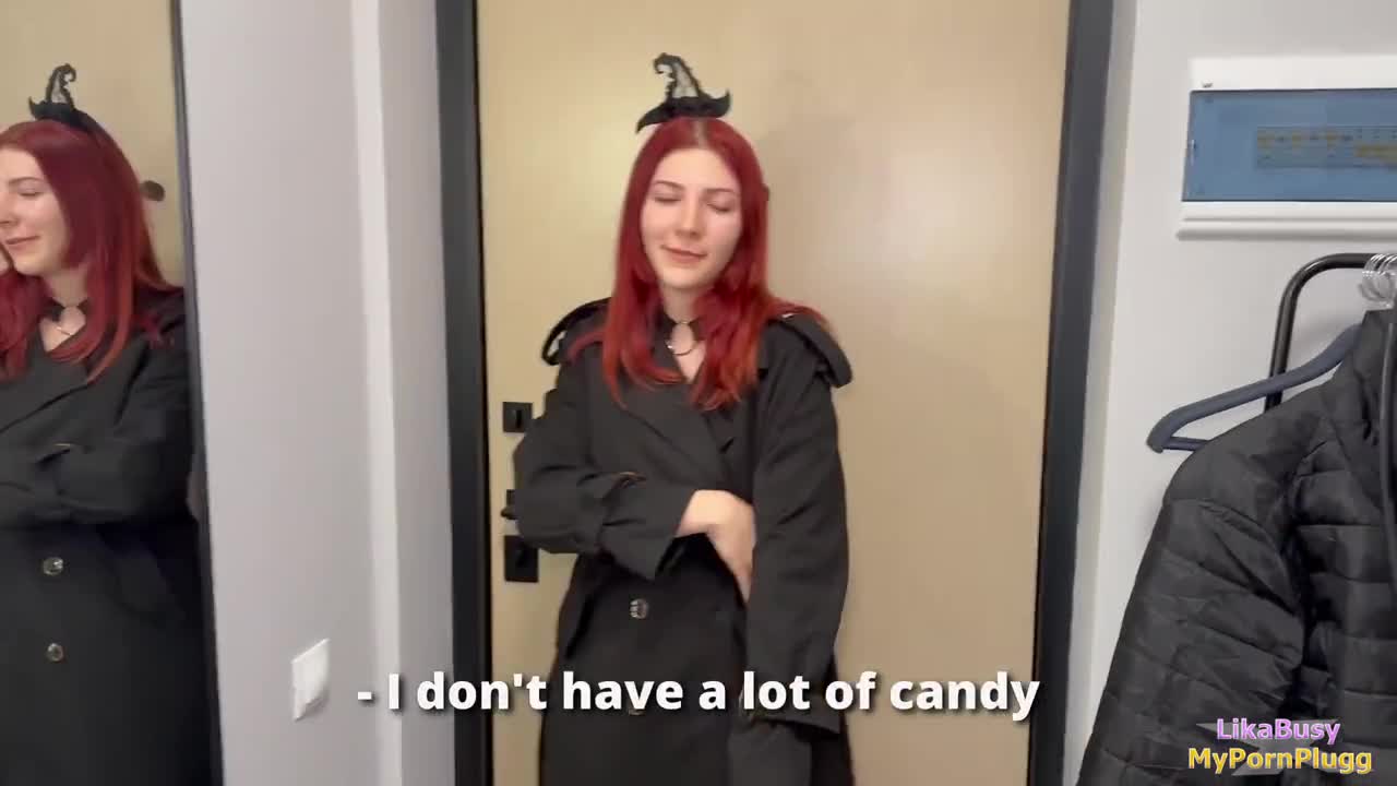 Watch Redhead witch LikaBusy came to collect treats for Halloween Full. Duration: 21:15 | ePornBabe.