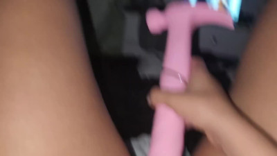 Horny latina plays with herself using rubber toys