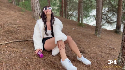 Some classy hoe hurt her leg in the forest and asked for help of Danner Mendez