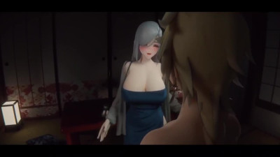3D hentai POV porn with busty babe and huge creampie