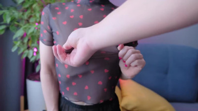 Skinny teen bends over to get her anal fucked - POV