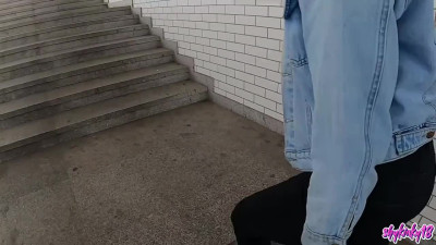 Rough anal fuck with stranger in the public restroom
