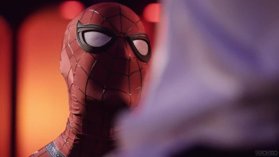 Busty Gwen Stacy makes out with Amazing Spiderman - BLAKE BLOSSOM
