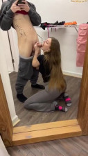 Lesbian girl tries to impress with the depth of her throat