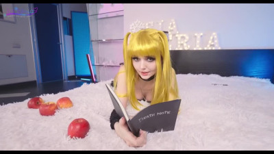 Cute girl in sexy cosplay outfit gets her pussy and asshole stuffed with dildos