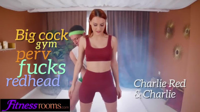 Sexy Charlie Red noticed her trainer's big dick falling out of her panties.