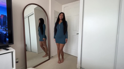 Asian cutie with a thick butt meets a guy for the first time and gets his huge cock