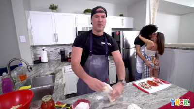 This bitch really loves to be fucked by a rolling pin and to ride his big cock
