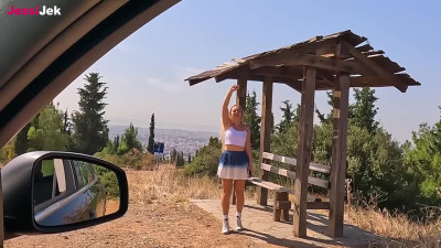 guy fucked a hot blonde in his car.
