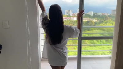 Big Ass Colombian Latina Teen Rides a Big Cock in a Hotel Room