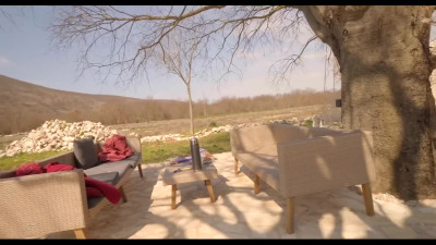 Buxom Milf gives bj outdoors while guy films porn with her