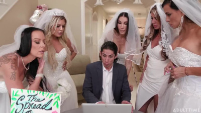 Asian groom fucks numerous Milfs in reverse gangbang - Adult Time