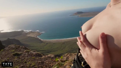 Epic sex on the rocks with  gorgeous view of the ocean