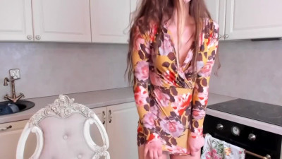 Enchanting beauty with small tits tells how to jerk off in webcam video
