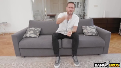 Caring stepfather comforts her sweet stepdaughter with hard anal penetration.