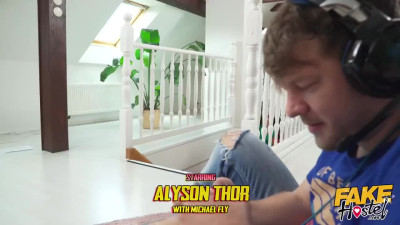 Prank with an unexpected cumshot turned into hot anal sex.