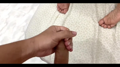 Ebony BBW with huge oily ass gets quality POV doggie on bed