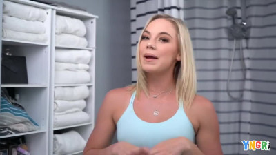 Pretty Slim Bubble-booty Blonde Teen Kelsey Kane Reveals Her Slutty Talents To Horny James Angel
