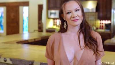 Foxy brunette Alison Rey uses vibrator while riding BBC - Adult Time