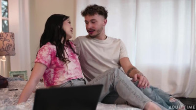 Lovely stepsister Lulu Chu is fond of hard big cock of horny guy Apollo Banks