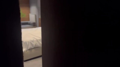 Busty latina followed him into the shower to suck his dick