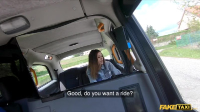 Cute blonde bitch is not afraid to be caught doing a public blowjob and fucking with a taxi driver.