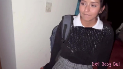 Getting really naughty with a Latina school gal after class