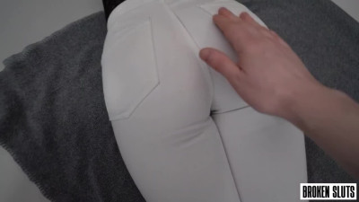 Brunette PAWG fucked extra hard and begs for creampie