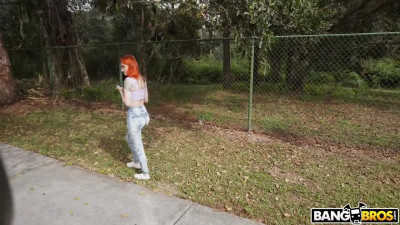Sexy Tattooed Redhead Teen Tames Tony Rubino's BWC With Her Mouth & Pussy In the Bang Bus