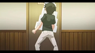 Hot Hentai: Sexy Busty Blonde Teen Loses Her Virginity With a Horny Janitor In the Public Toilet